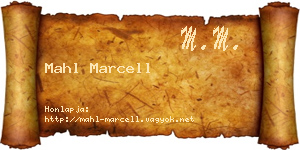 Mahl Marcell névjegykártya